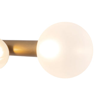 Reese 41 in Vintage Brass Dimmable LED Chandelier with Opal Glass