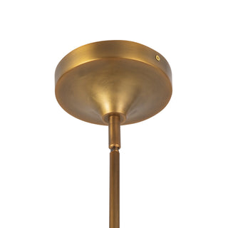 Reese 41 in Vintage Brass Dimmable LED Chandelier with Smoked Glass