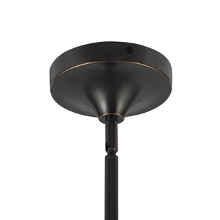 Reese 48 in Urban Bronze Dimmable LED Chandelier with Amber Glass