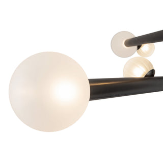 Reese 48 in Urban Bronze Dimmable LED Chandelier with Opal Glass