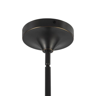Reese 48 in Urban Bronze Dimmable LED Chandelier with Opal Glass
