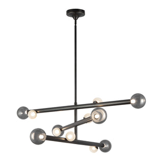 Reese 48 in Urban Bronze Dimmable LED Chandelier with Smoked Glass