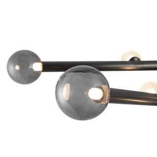 Reese 48 in Urban Bronze Dimmable LED Chandelier with Smoked Glass