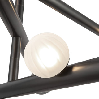 Reese 48 in Urban Bronze Dimmable LED Chandelier with Smoked Glass