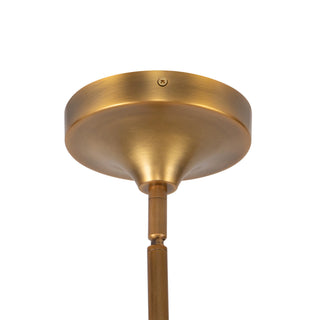 Reese 48 in Vintage Brass Dimmable LED Chandelier with Opal Glass