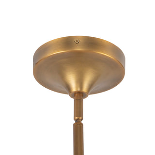 Reese 48 in Vintage Brass Dimmable LED Chandelier with Smoked Glass
