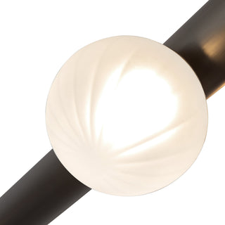 Reese 53 in Urban Bronze Dimmable LED Chandelier with Amber Glass