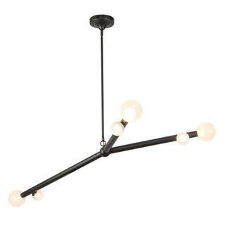 Reese 53 in Urban Bronze Dimmable LED Chandelier with Opal Glass