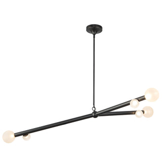 Reese 53 in Urban Bronze Dimmable LED Chandelier with Opal Glass
