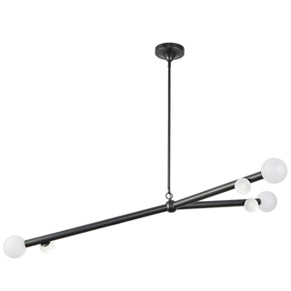 Reese 53 in Urban Bronze Dimmable LED Chandelier with Opal Glass
