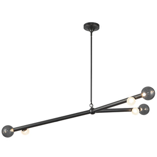 Reese 53 in Urban Bronze Dimmable LED Chandelier with Smoked Glass