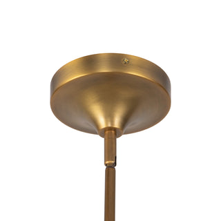 Reese 53 in Vintage Brass Dimmable LED Chandelier with Amber Glass