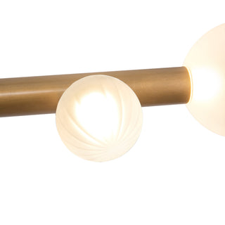Reese 53 in Vintage Brass Dimmable LED Chandelier with Opal Glass