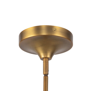 Reese 53 in Vintage Brass Dimmable LED Chandelier with Opal Glass