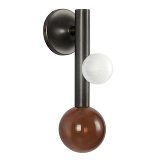Reese 14 in Urban Bronze Dimmable LED Wall Sconce with Amber Glass