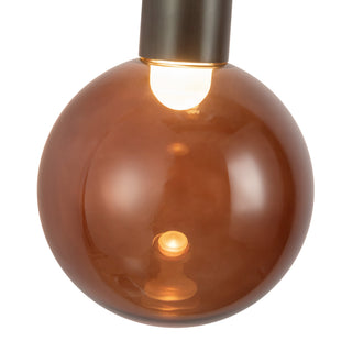 Reese 14 in Urban Bronze Dimmable LED Wall Sconce with Amber Glass