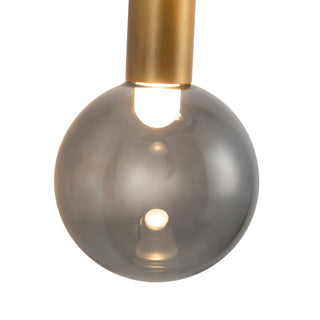 Reese 14 in Vintage Brass Dimmable LED Wall Sconce with Smoked Glass
