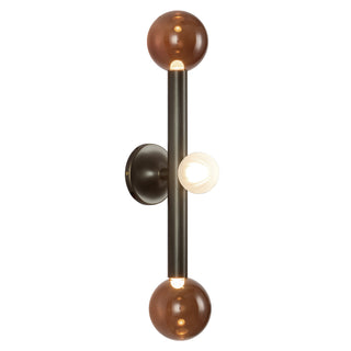 Reese 23 in Urban Bronze Dimmable LED Vanity Light with Amber Glass