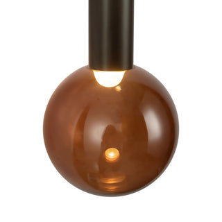 Reese 23 in Urban Bronze Dimmable LED Vanity Light with Amber Glass