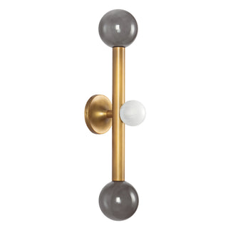 Reese 23 in Vintage Brass Dimmable LED Vanity Light with Smoked Glass
