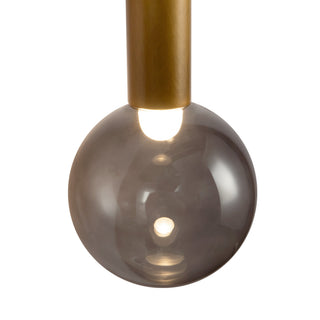 Reese 23 in Vintage Brass Dimmable LED Vanity Light with Smoked Glass