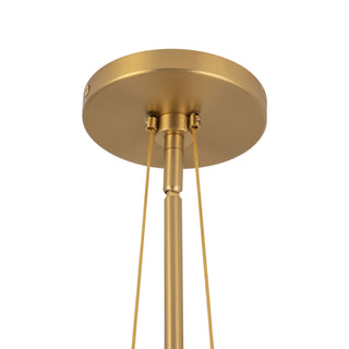 Reeve 15 in Brushed Gold Pendant with Opal Glass