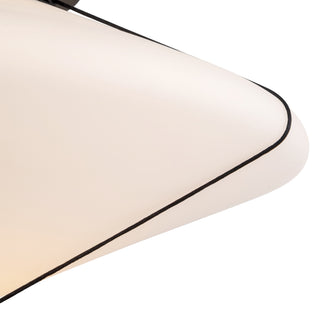 Reeve 15 in Matte Black Flush Mount with Opal Glass