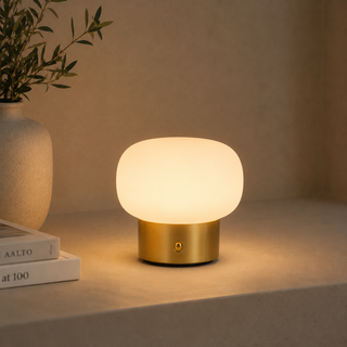 Rinae 5 in Brushed Gold Dimmable LED Table Lamp