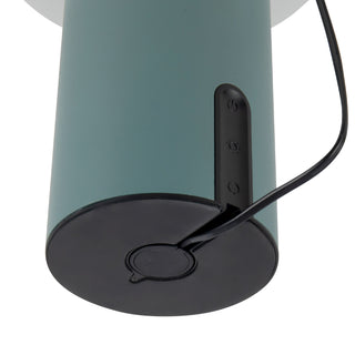 Shilo 8 in Fresh Green Dimmable LED Exterior Portable Lamp