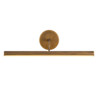 Slender 18 in Vintage Brass Dimmable LED Wall/Picture Light