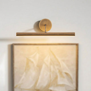 Slender 18 in Vintage Brass Dimmable LED Wall/Picture Light