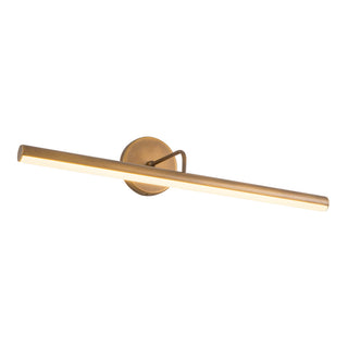 Slender 24 in Vintage Brass Dimmable LED Wall/Picture Light