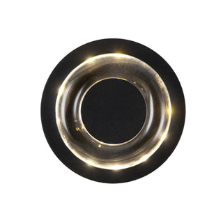Stephord 5 in Black Dimmable LED Exterior Wall Sconce with Clear Glass