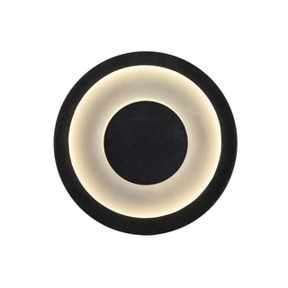 Stephord 5 in Black Dimmable LED Exterior Wall Sconce with Frosted Glass