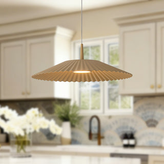 Sybil 18 in Gold Dimmable LED Pendant