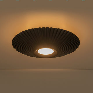 Sybil 18 in Black Dimmable LED Semi Flush Mount
