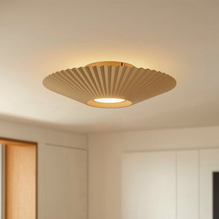 Sybil 18 in Gold Dimmable LED Semi Flush Mount