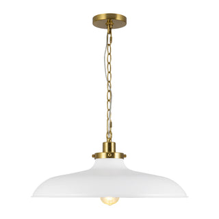 Tinsley 20 in Brushed Gold Pendant with White Shade