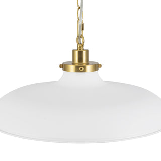 Tinsley 20 in Brushed Gold Pendant with White Shade