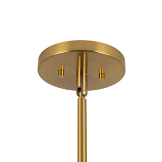 Tyde 50 in Brushed Gold Linear Pendant with Natural Rattan Shades
