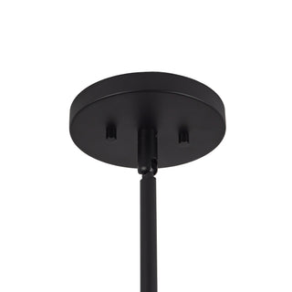 Tyde 50 in Black Linear Pendant with Natural Rattan Shades
