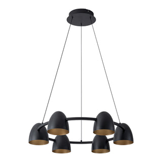 Yarrow 26 in Black Dimmable LED Chandelier