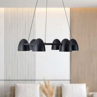 Yarrow 26 in Black Dimmable LED Chandelier