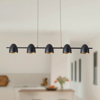 Yarrow 47 in Black Dimmable LED Linear Pendant