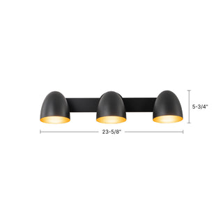 Yarrow 24 in Black Dimmable LED Vanity Light