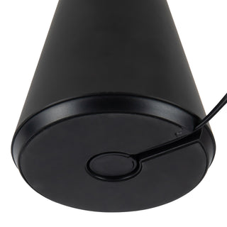 Zest 9 in Matte Black Dimmable LED Exterior Portable Lamp