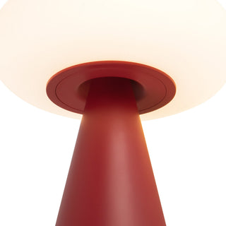 Zest 9 in Red Dimmable LED Exterior Portable Lamp