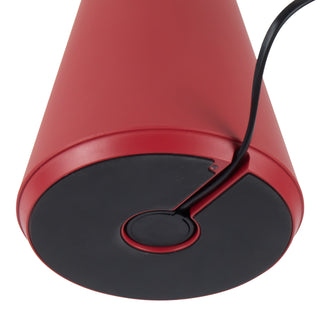 Zest 9 in Red Dimmable LED Exterior Portable Lamp
