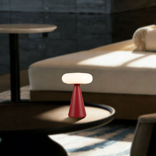 Zest 9 in Red Dimmable LED Exterior Portable Lamp