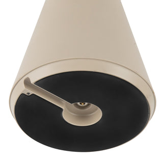 Zest 9 in Sand Dimmable LED Exterior Portable Lamp